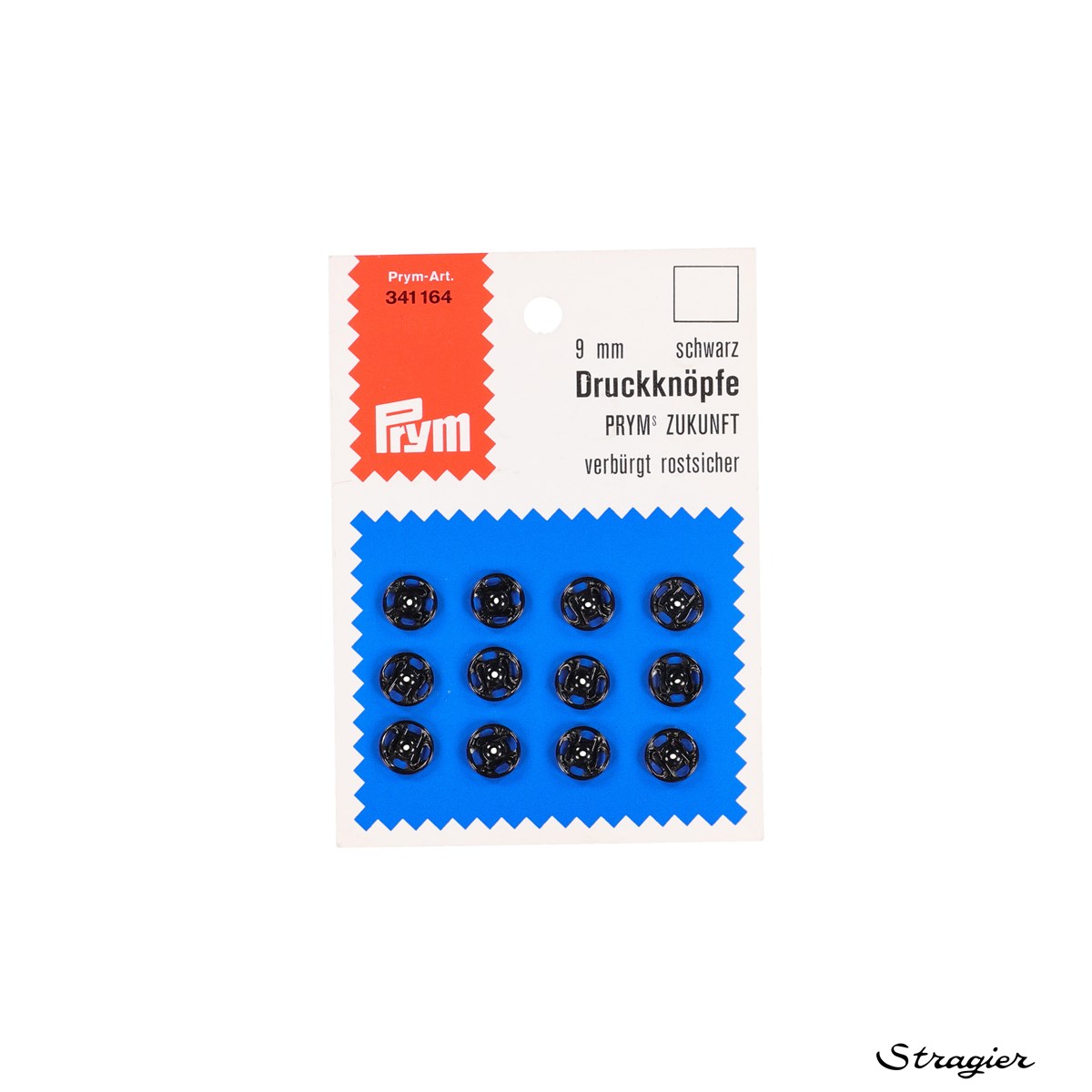 Sew-on Snap Fasteners - Métal - Noir - 9 mm