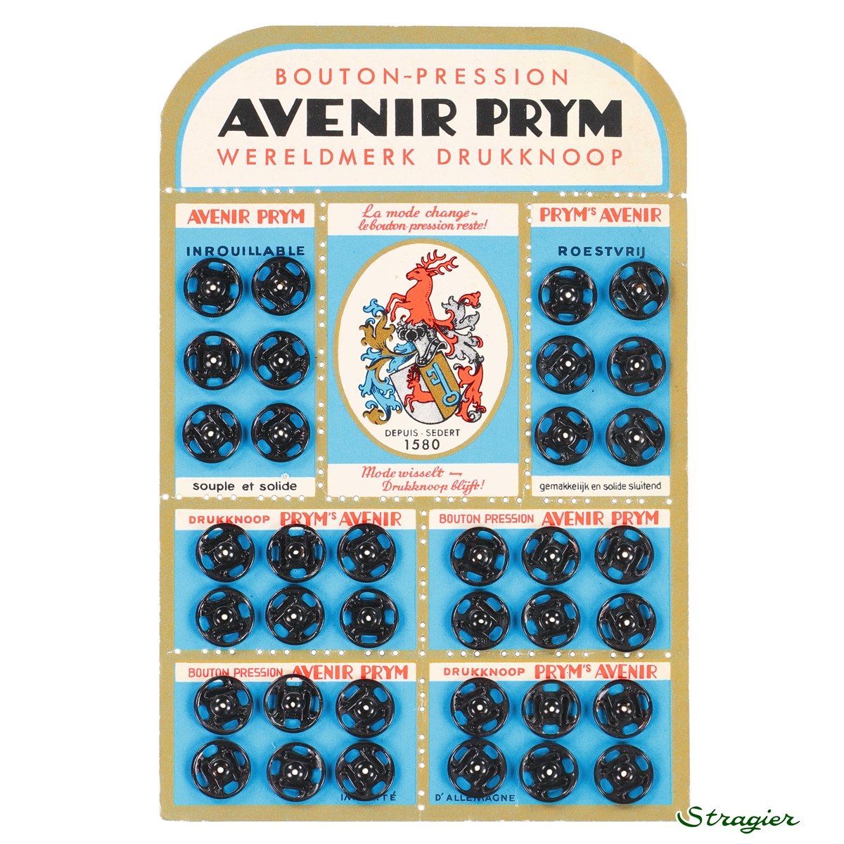 Sew-on Snap Fasteners - Métal - Noir - 11 mm