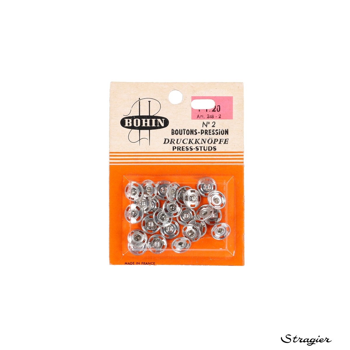 Sew-on Snap Fasteners - Métal - Argenté - 10 mm