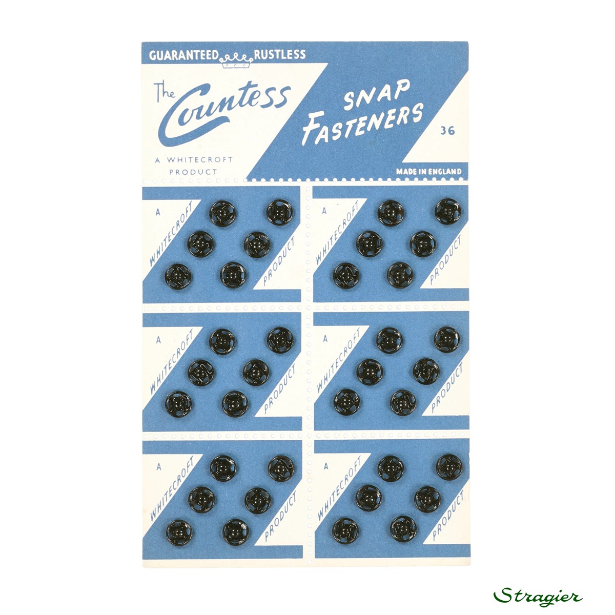 Sew-on Snap Fasteners - Métal - Noir - 7 mm