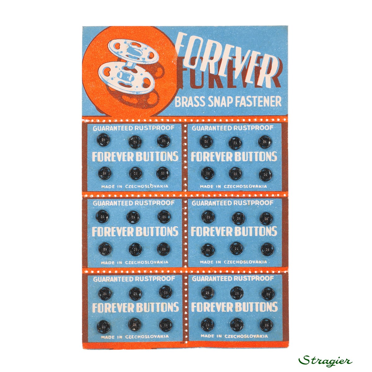 Sew-on Snap Fasteners - Métal - Noir - 6 mm
