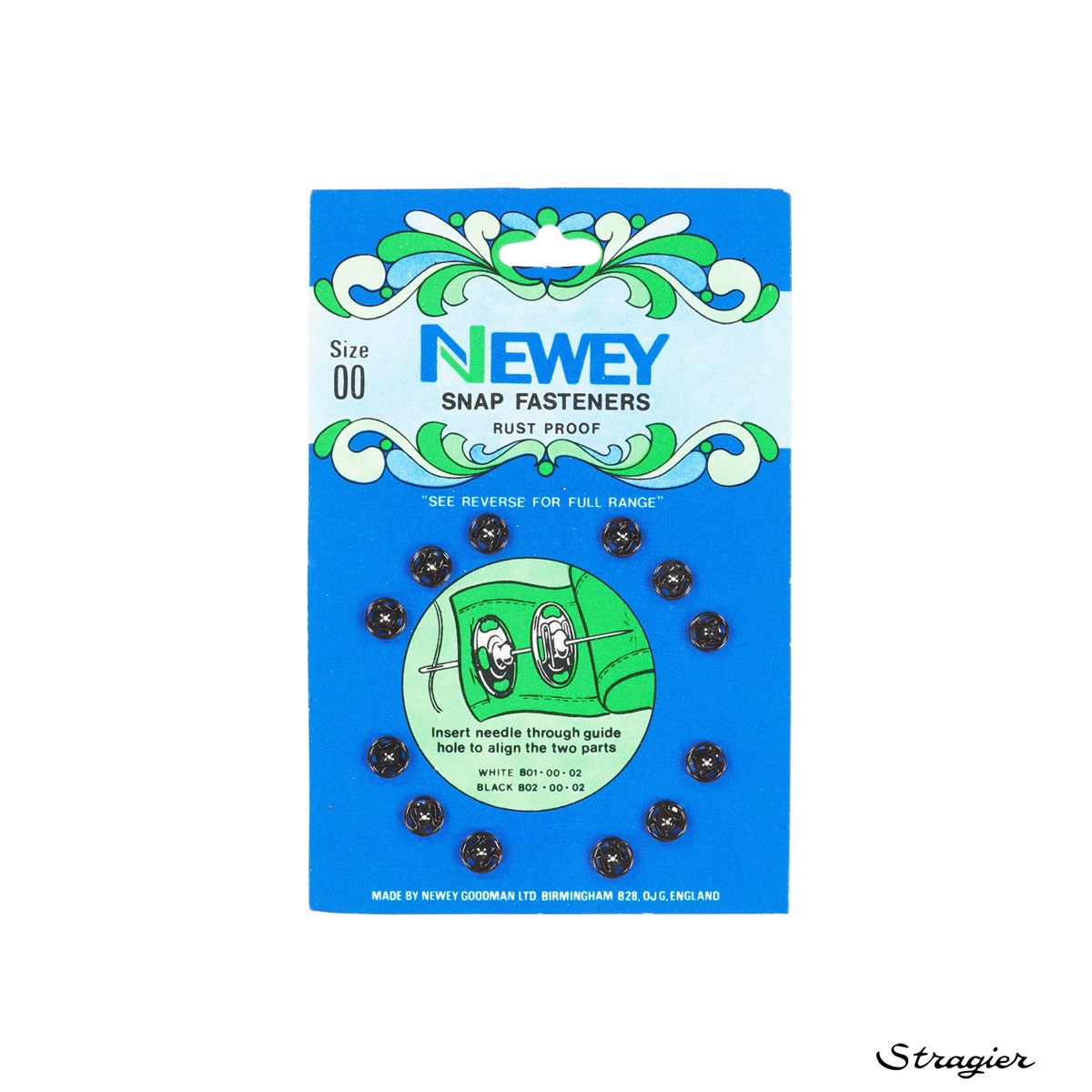 Sew-on Snap Fasteners - Métal - Noir - 5 mm