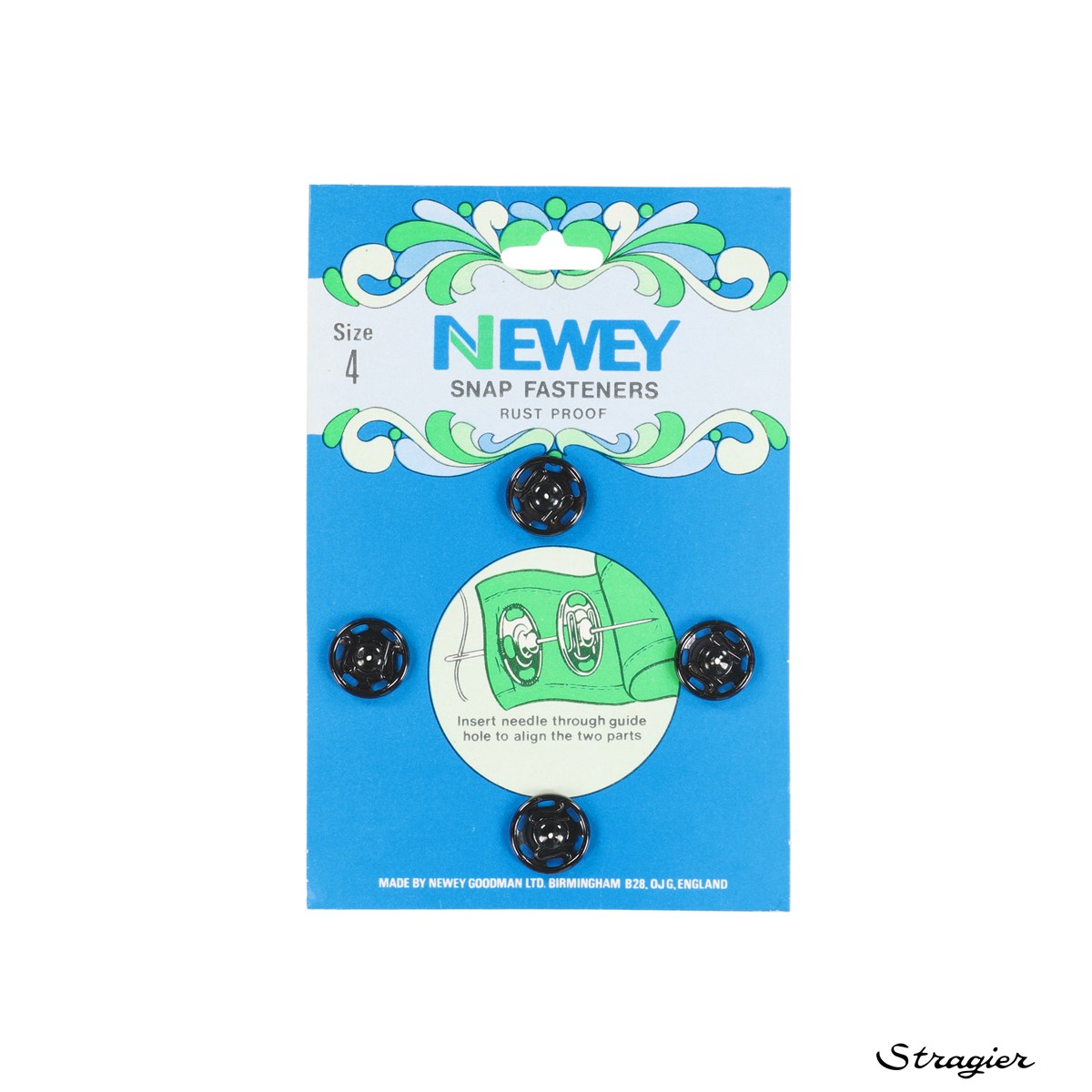Sew-on Snap Fasteners - Métal - Noir - 13 mm