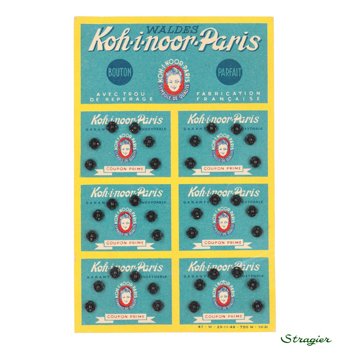 Sew-on Snap Fasteners - Métal - Noir - 5 mm