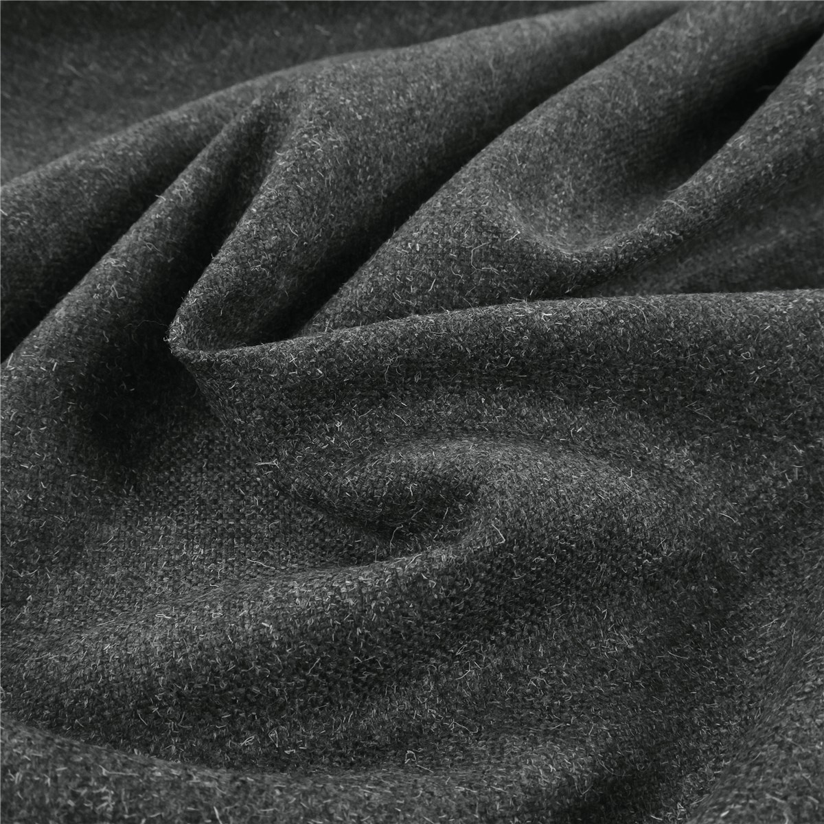 Tweed - Uni - Gris Foncé 