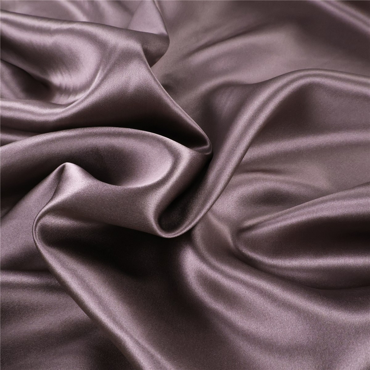 Crêpe Satin en Soie - Uni - Taupe 