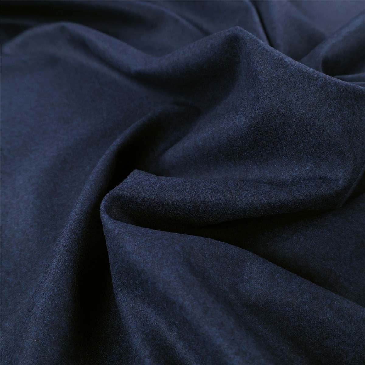 Fulled Merino Wool - Plain - Indigo foncé chiné