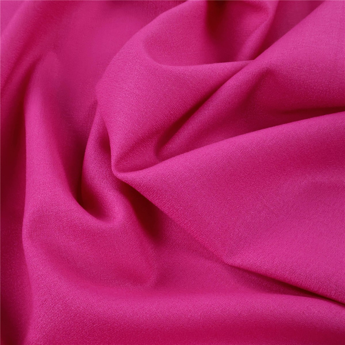 Crêpe pure Laine - Uni - Rose Violet