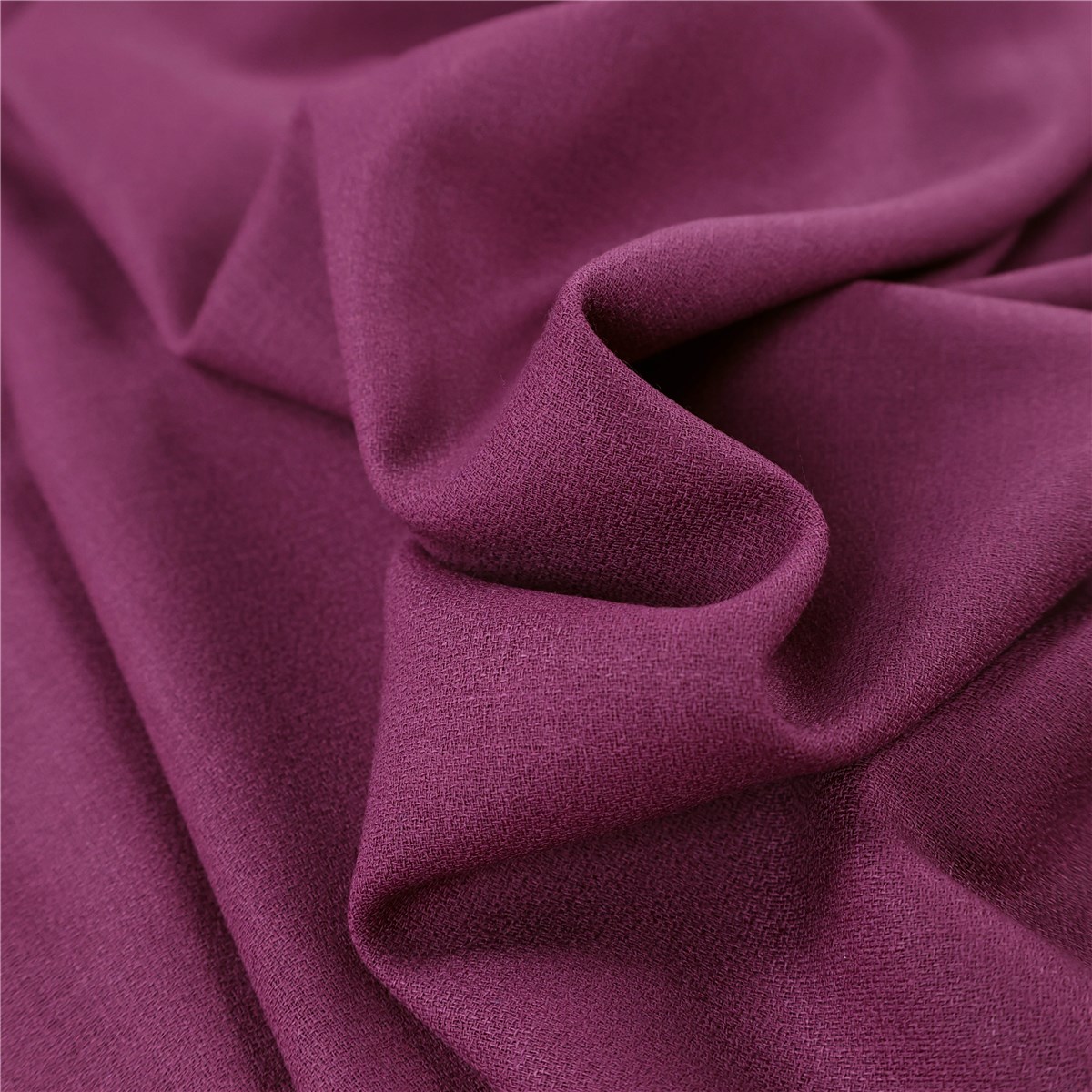 Pure Wool Crepe - Plain - Prune Caspia