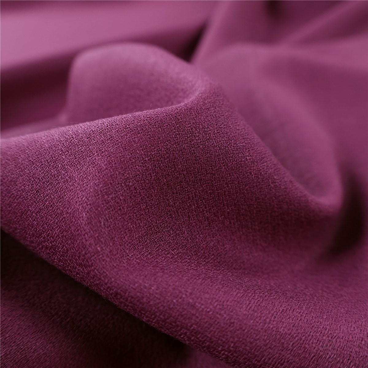 Pure Wool Crepe - Plain - Prune Caspia