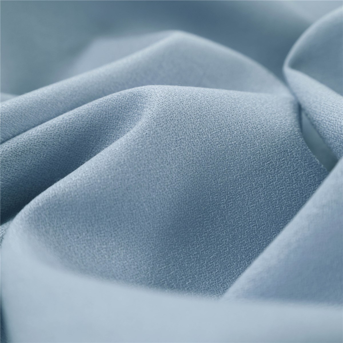 Pure Wool Crepe - Plain - Gris Perle bleuté