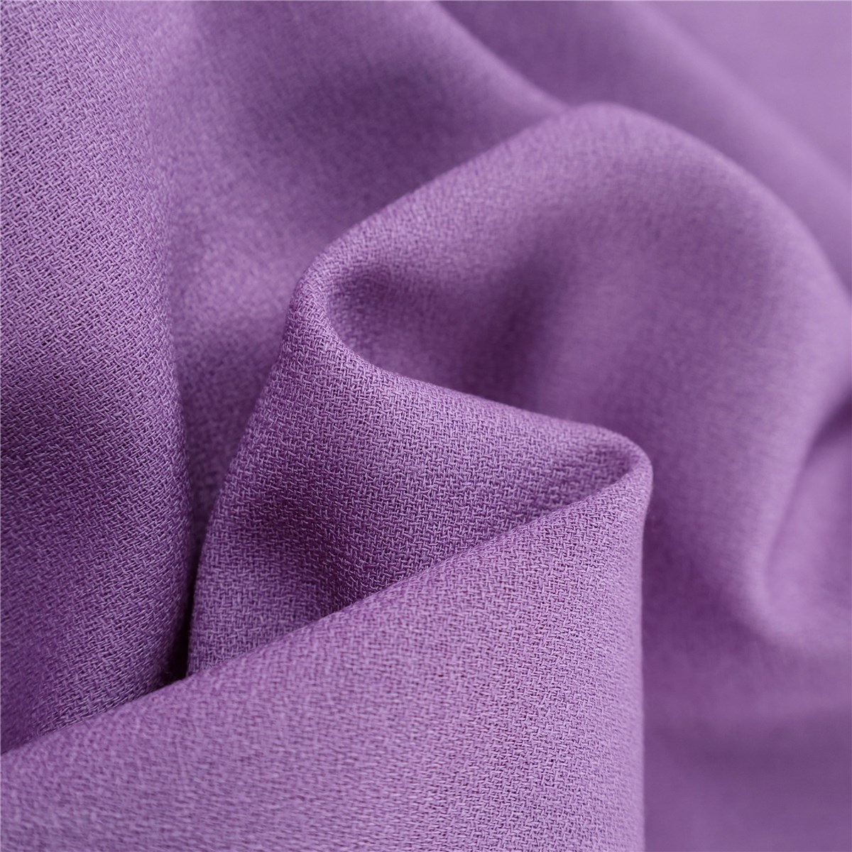 Pure Wool Crepe - Plain - Lilas