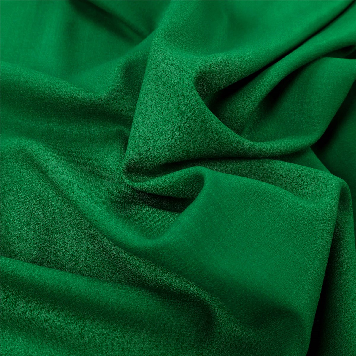 Crêpe pure Laine - Uni - Vert Emeraude