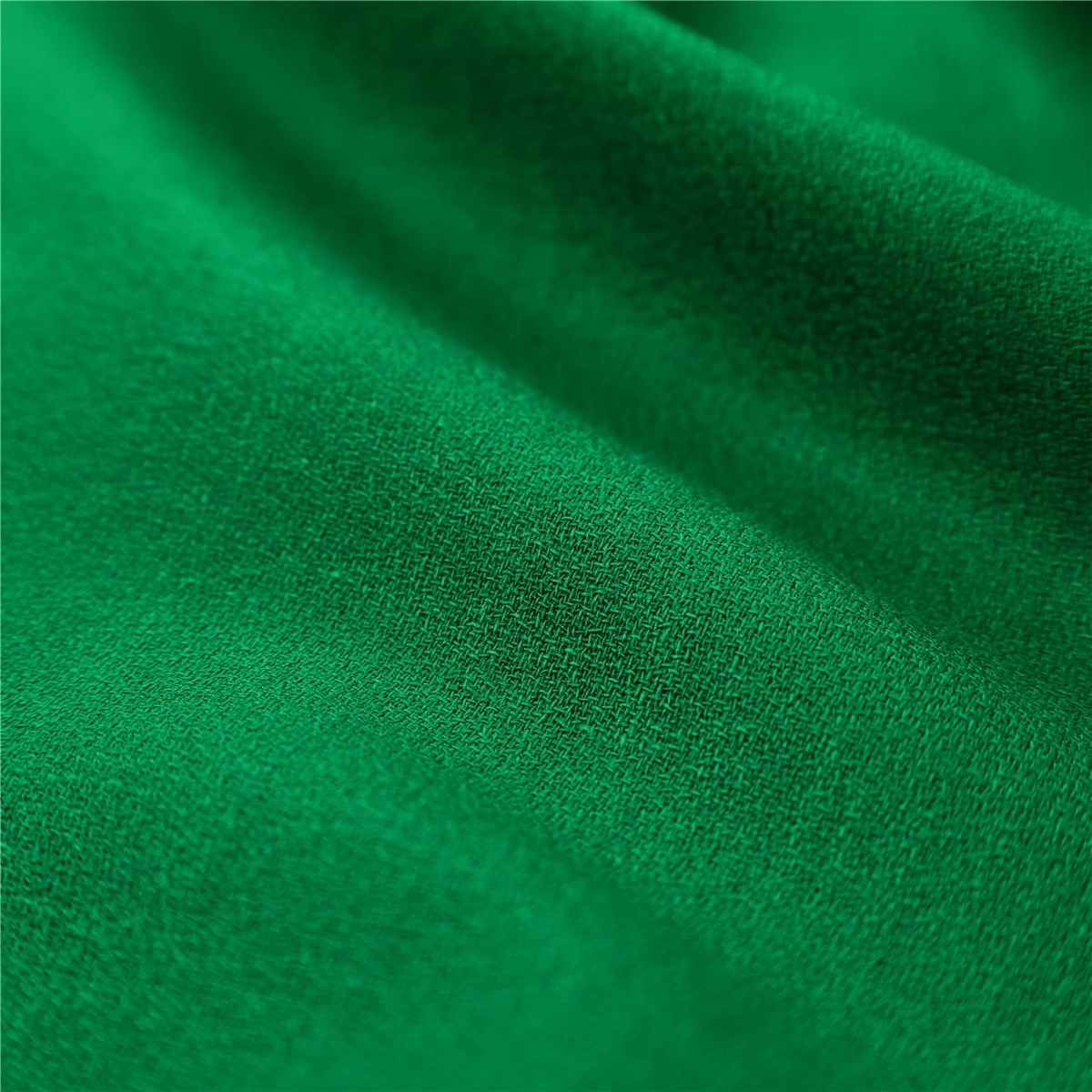 Pure Wool Crepe - Plain - Vert Emeraude