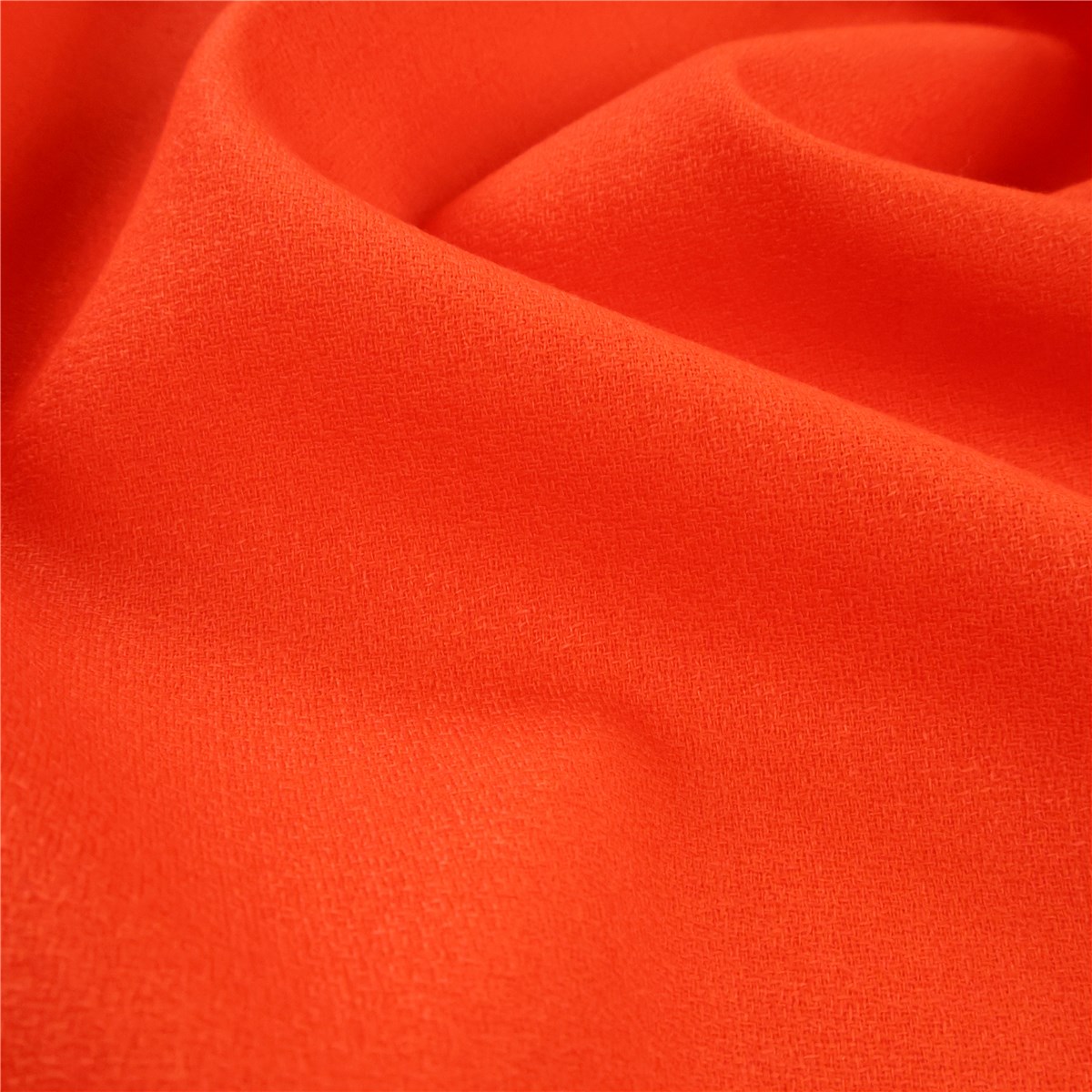 Crêpe pure Laine - Uni - Orange Jaffa