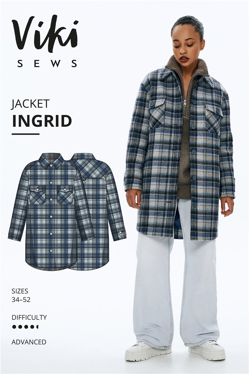 Patron Vikisews - Manteau Ingrid -  - EU 34-52 