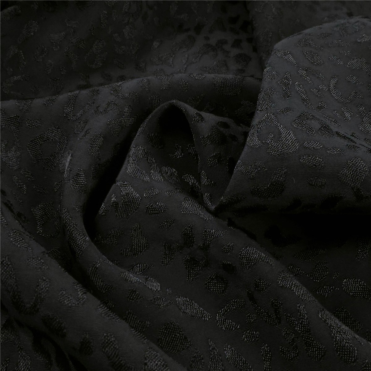 Jacquard souple Viscose - Baghera - Noir 