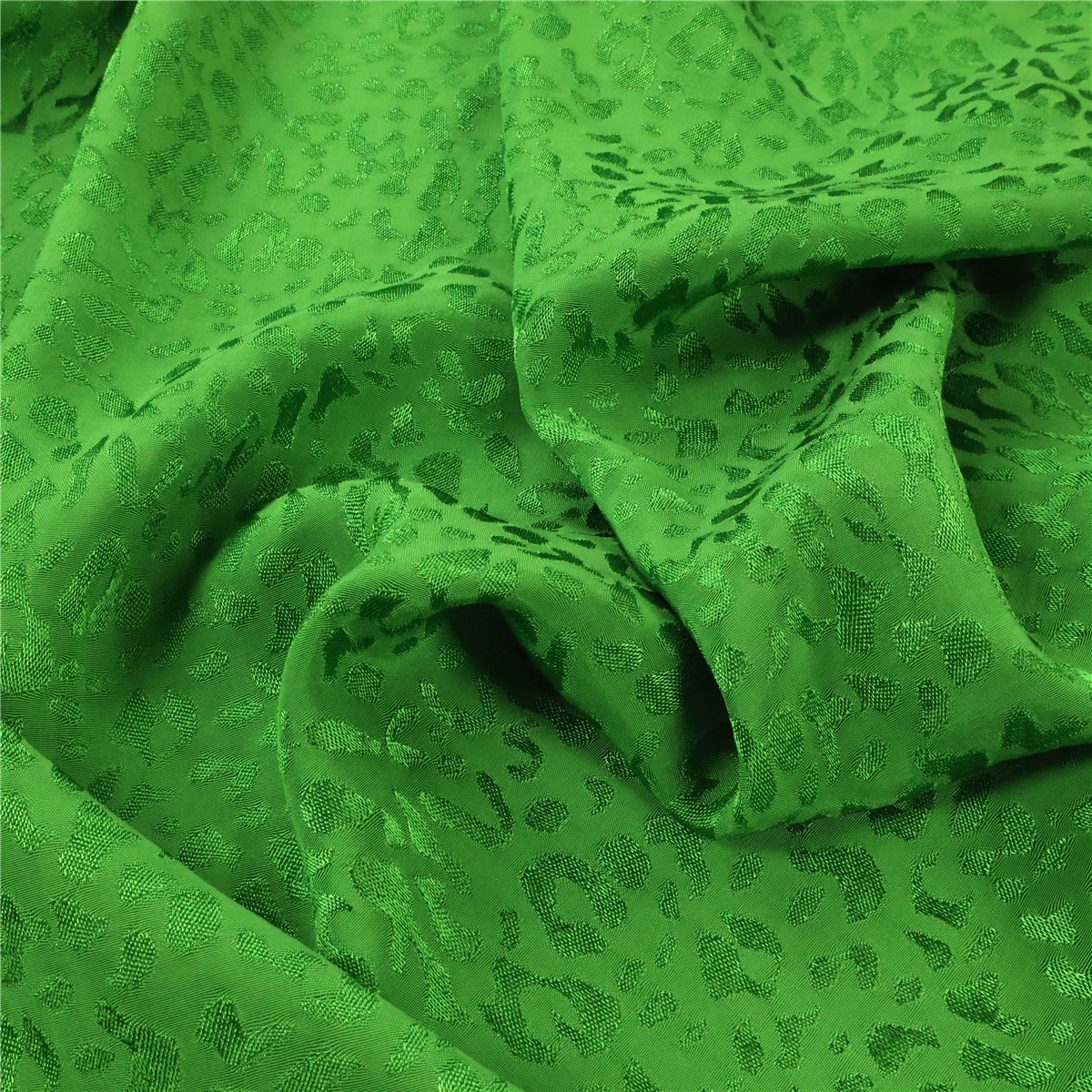 Jacquard souple Viscose - Baghera - Vert prairie 