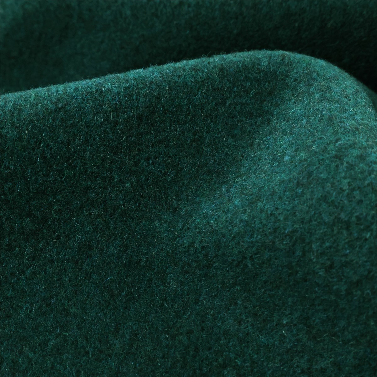 Laine Velours Manteau - Uni - Vert Canard