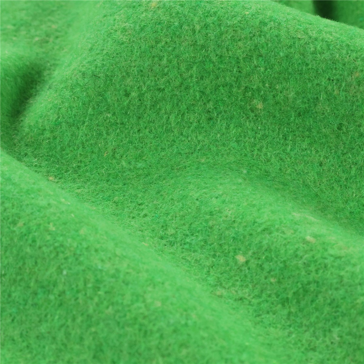 Velvet Wool - Coat - Plain - Vert Pomme