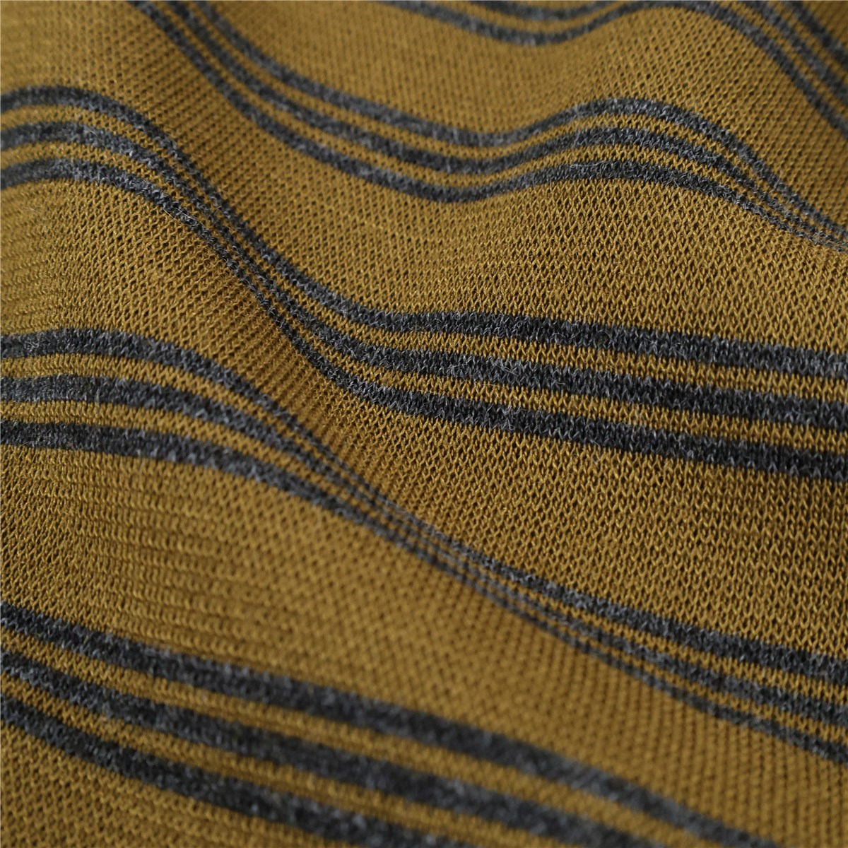 Knitted fabric - crease-free - Rayures 3mm-2mm - Olive