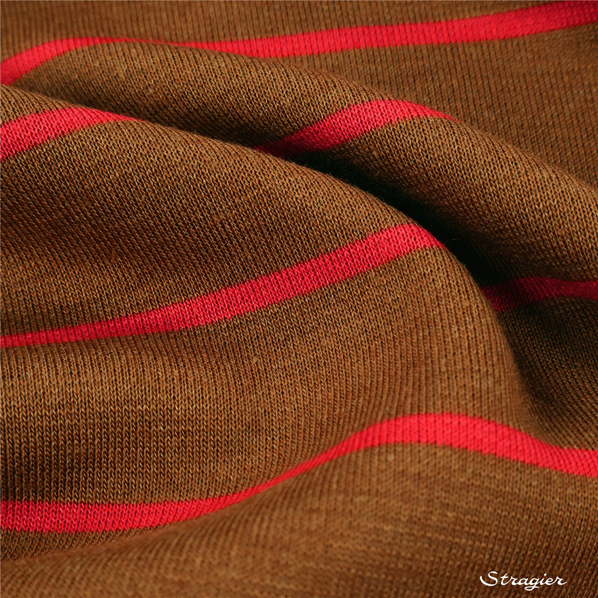 Maille infroissable - Rayures 5mm - Ecureuil-Rouge 