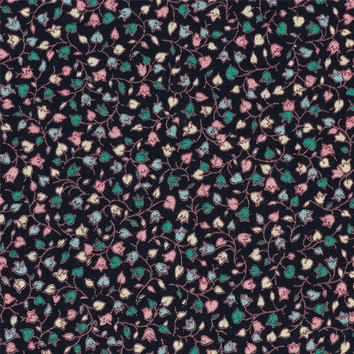 Wool &amp; Cotton - Tulip Garden - Marine-Jasmin