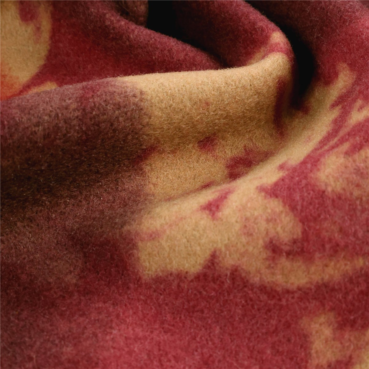 Wool-Alpaca - Pierre Cardin - maxi Design - Bordeaux