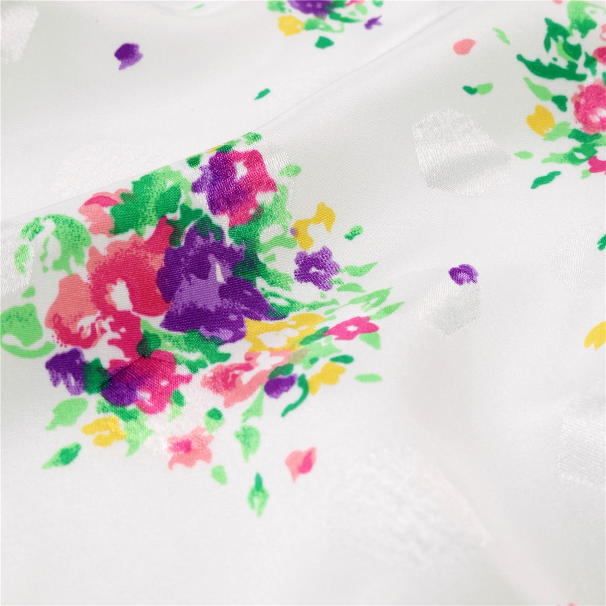 Crepe de Chine - Microfibre - Floralie-Damassé - Printanier