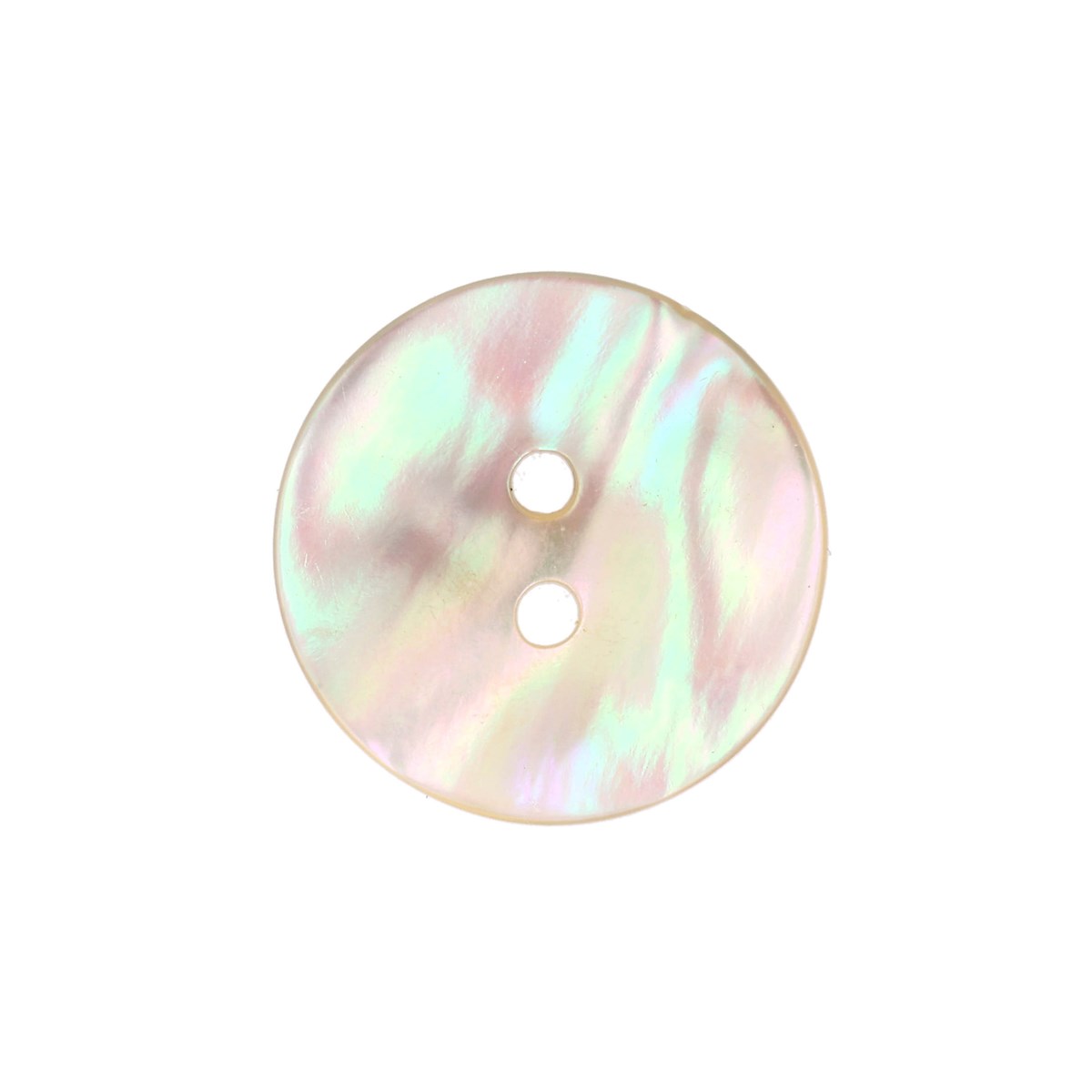 Bouton de Nacre ondulé - 013390 - Beige irisé - 18 mm