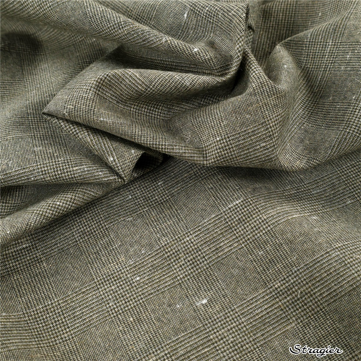Toile Couture - Prince de Galles - Gris Kaki 