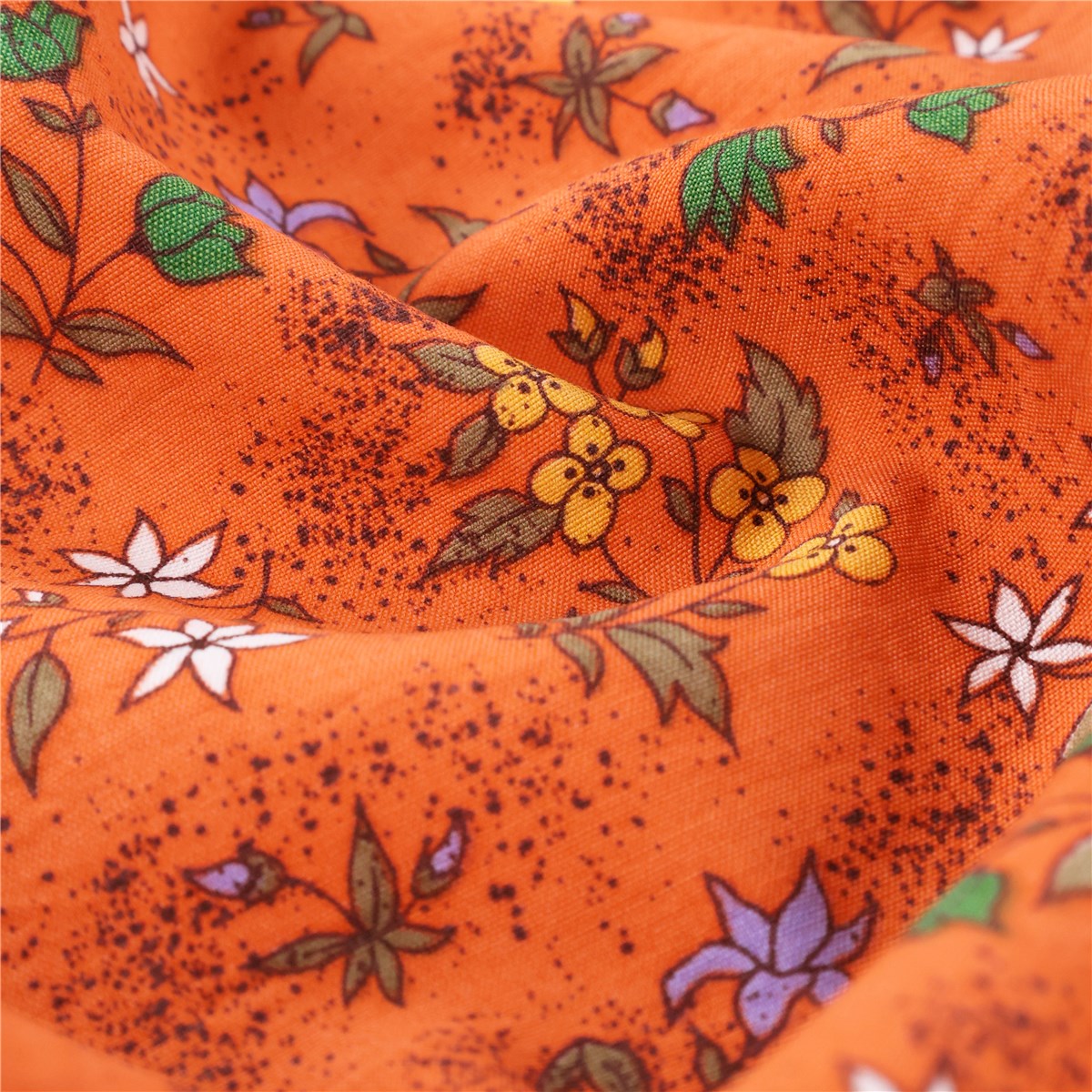Viscose - crease-free - Salerne - Orange terre cuite