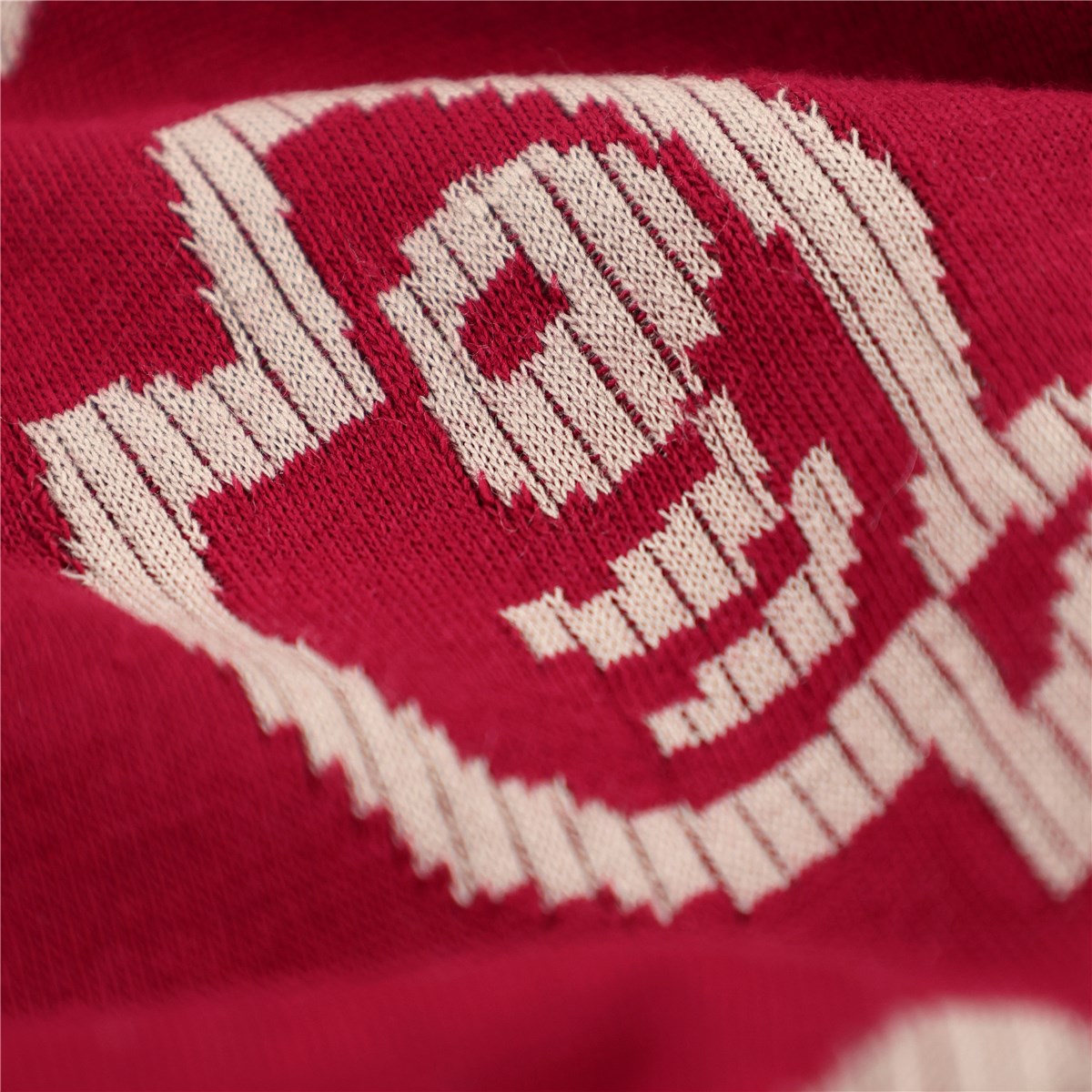 Maille Jacquard - Piranha - Bordeaux-Beige 