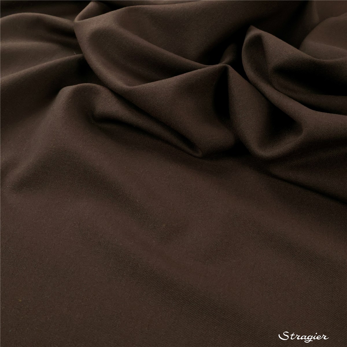 Laine extensible - uni - Chocolat foncé 