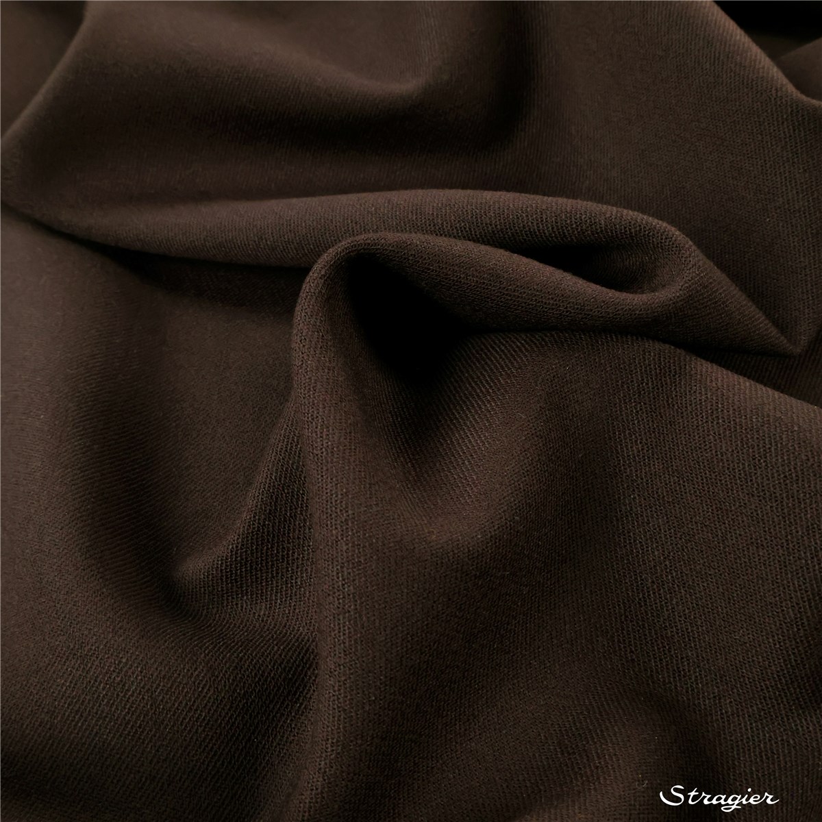 Laine extensible - uni - Chocolat foncé 