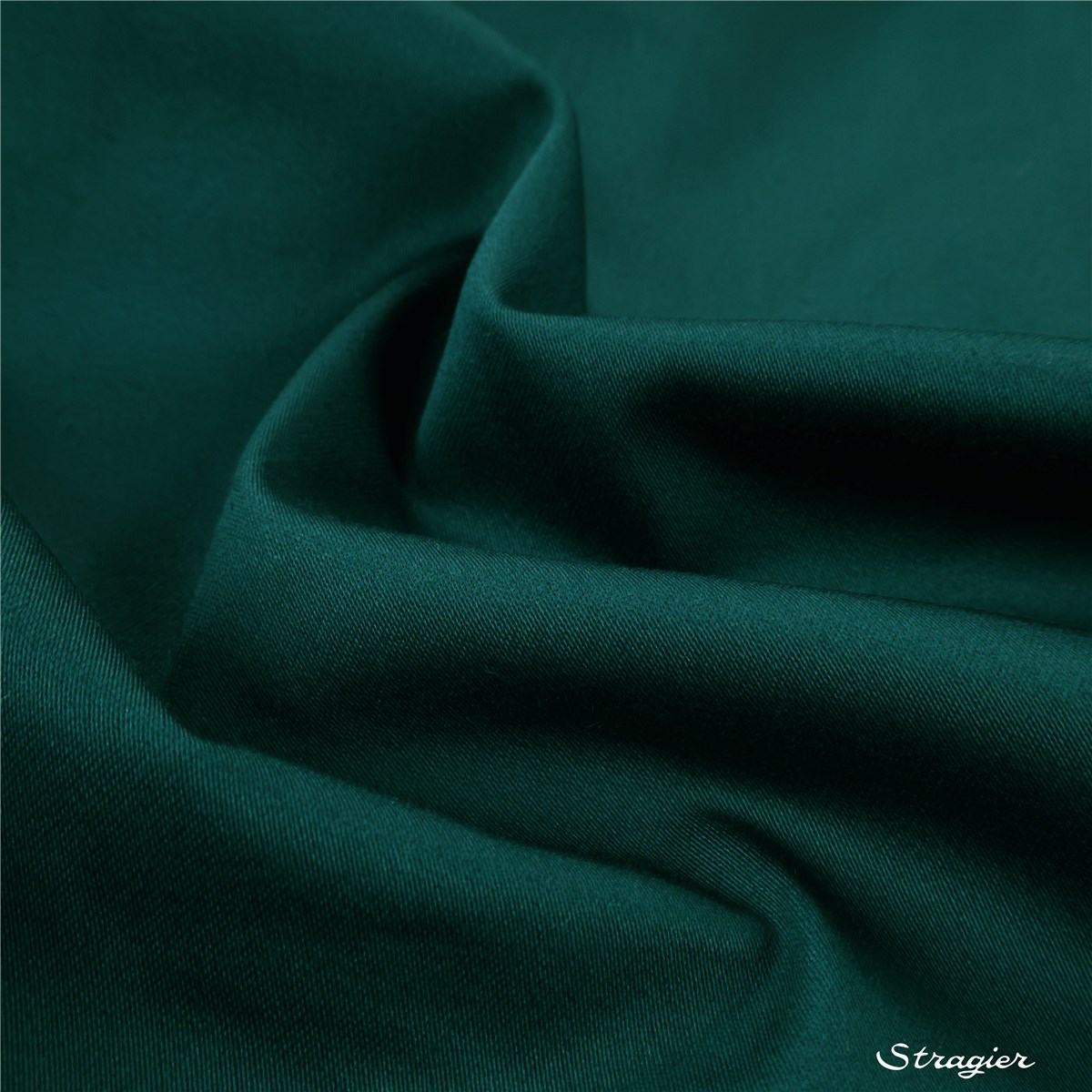 Satin de Coton Extensible - uni - Vert Canard