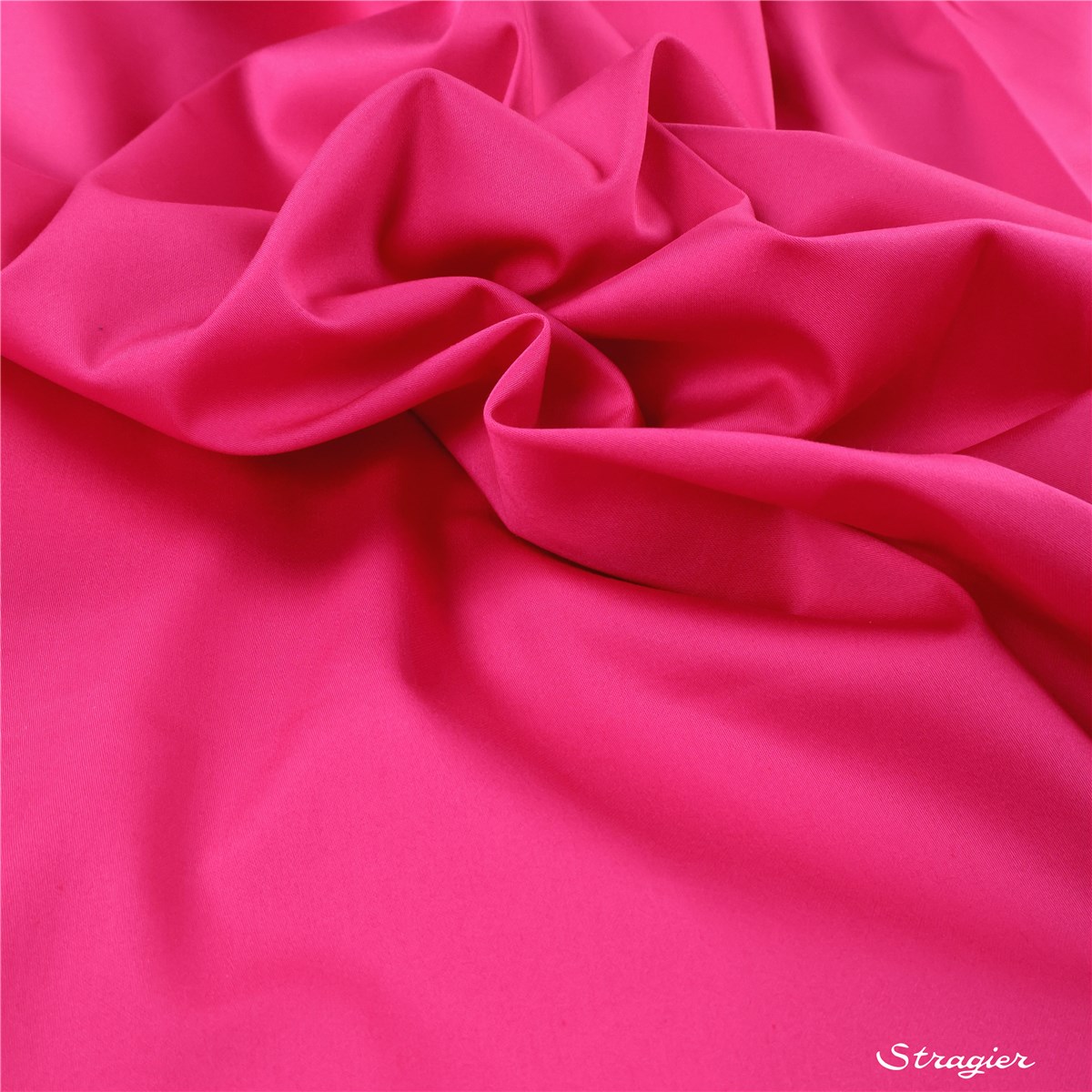 Satin de Coton Extensible - uni - Fuchsia 