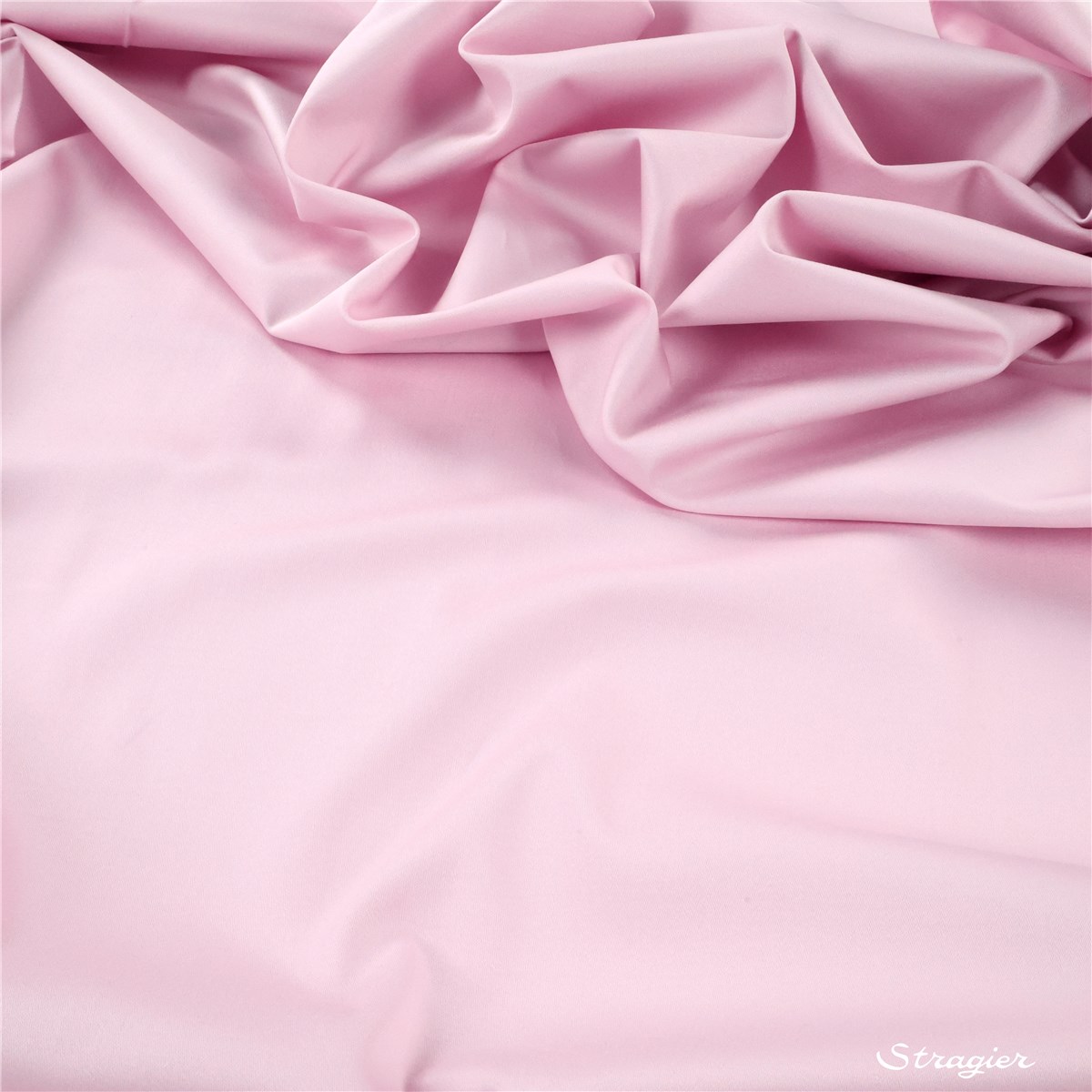 Satin de Coton Extensible - uni - Rose Perle 