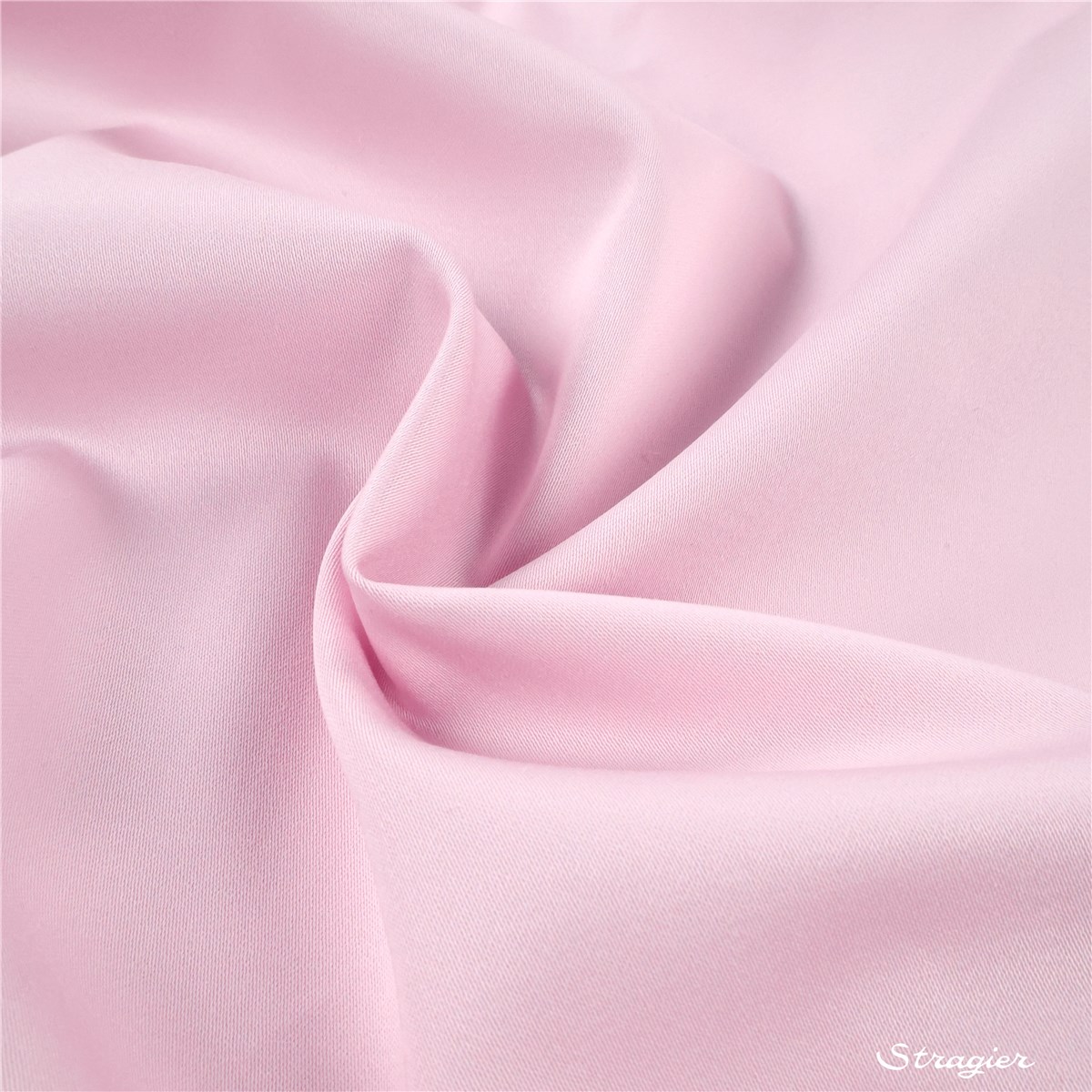 Satin de Coton Extensible - uni - Rose Perle