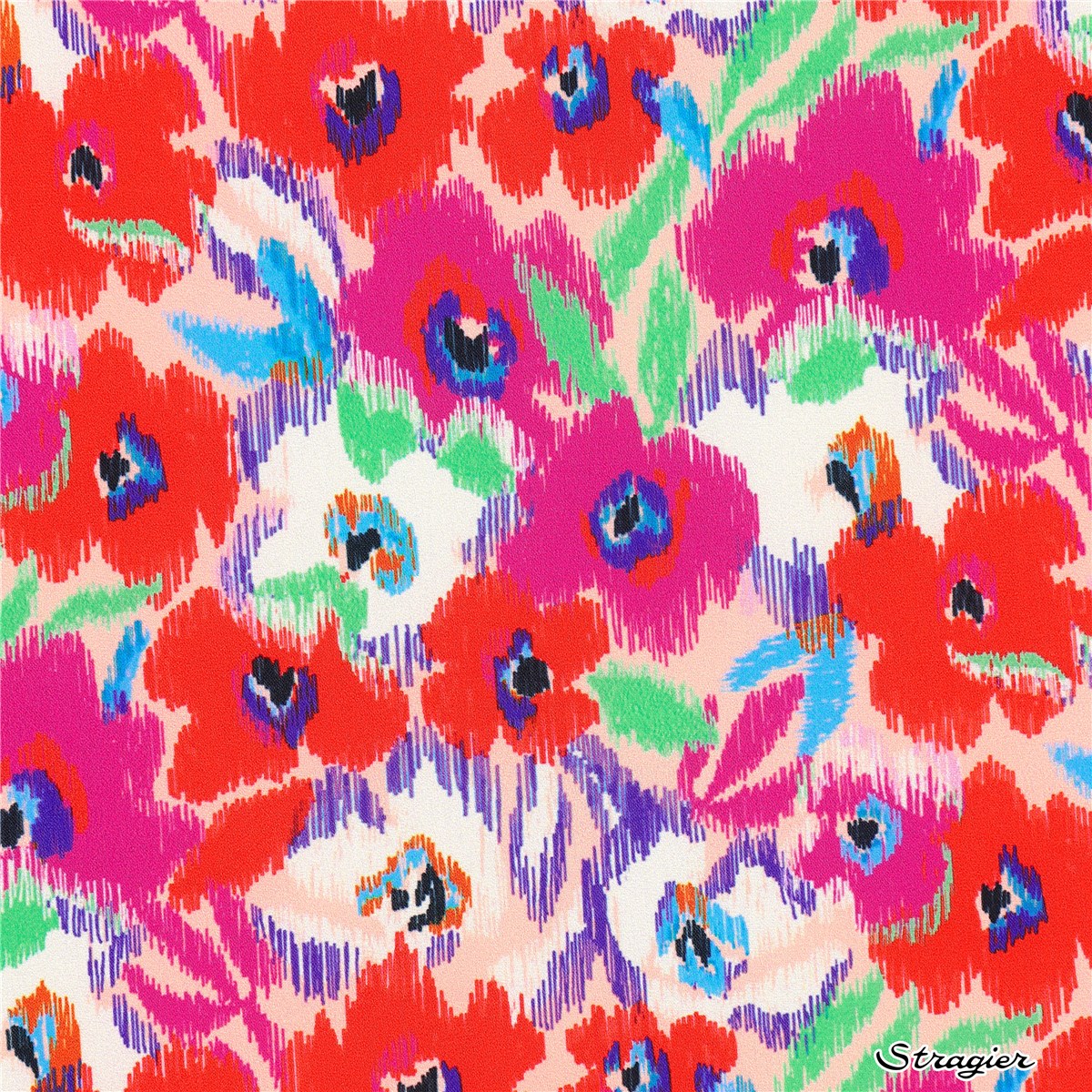Satin Soft Touch - Poppies - Berry