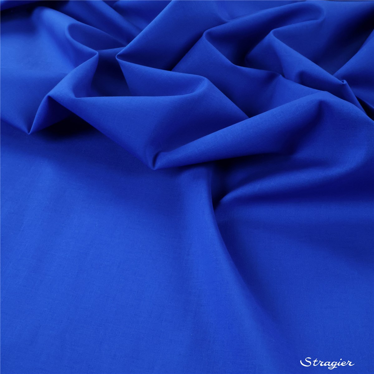 Popeline de Coton - uni - Bleu Royal 