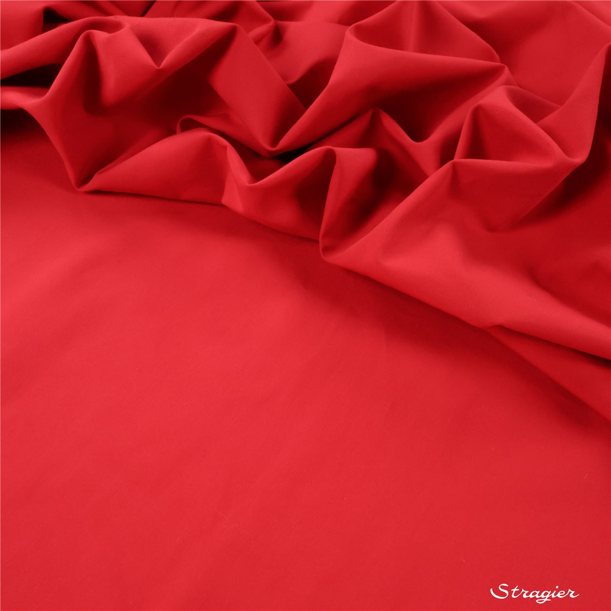 Poplin 59 threads/cm - Plain - Rouge Rubis