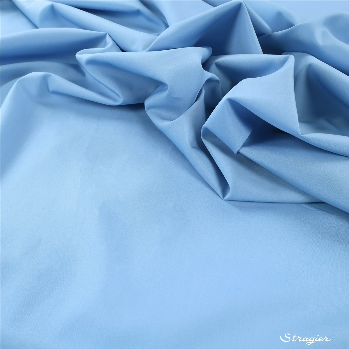 Poplin 59 threads/cm - Plain - Bleu fumée