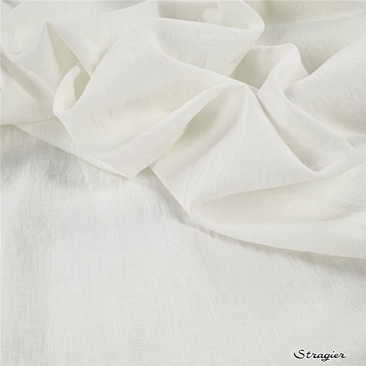 Linen - thin - Plain Wave - washed - Uni - Ivoire clair