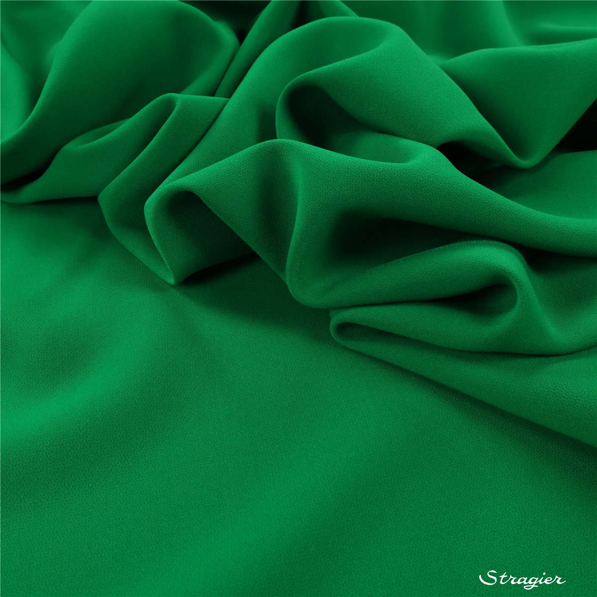 Crêpe lourd infroissable stretch - Uni - Vert Emeraude