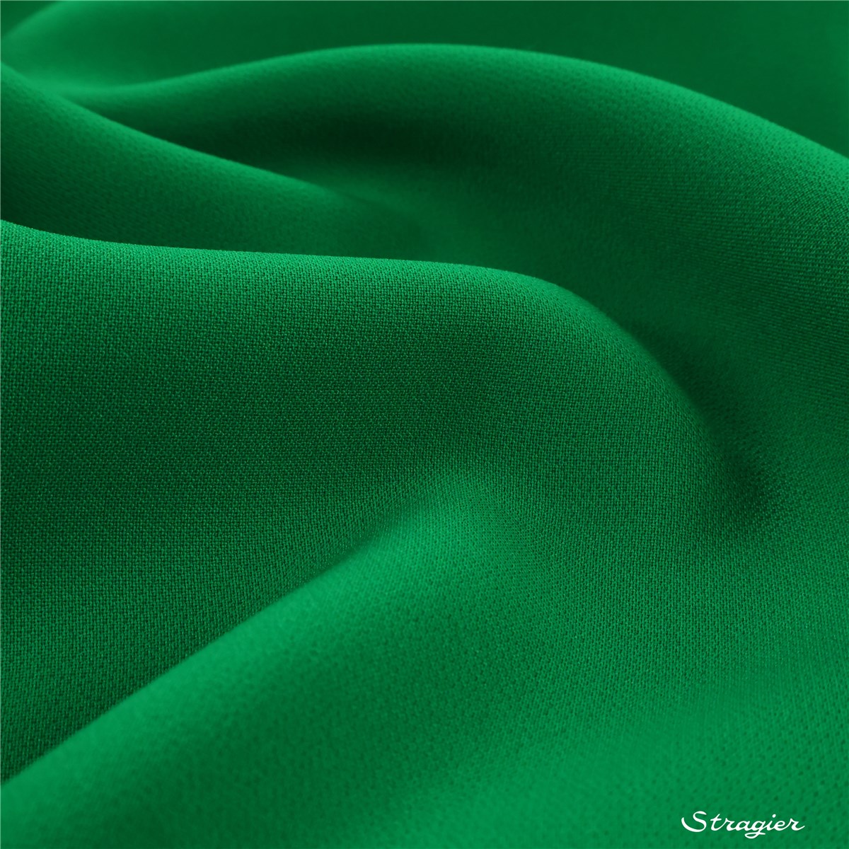 Crêpe lourd infroissable stretch - Uni - Vert Emeraude