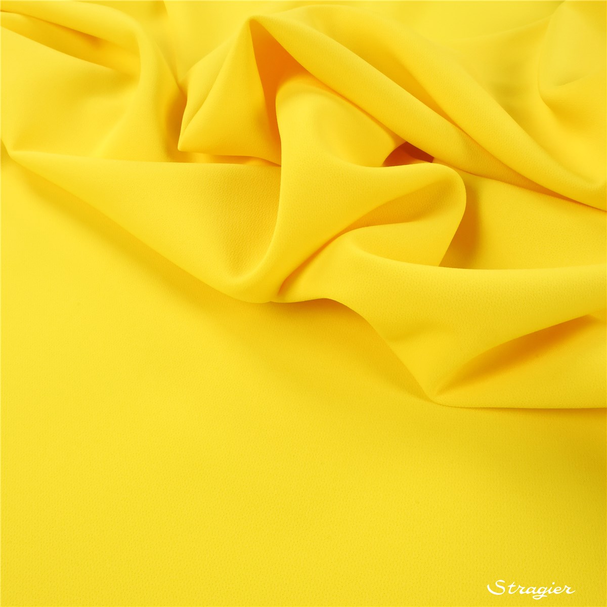 Crêpe lourd infroissable stretch - Uni - Jaune Citron
