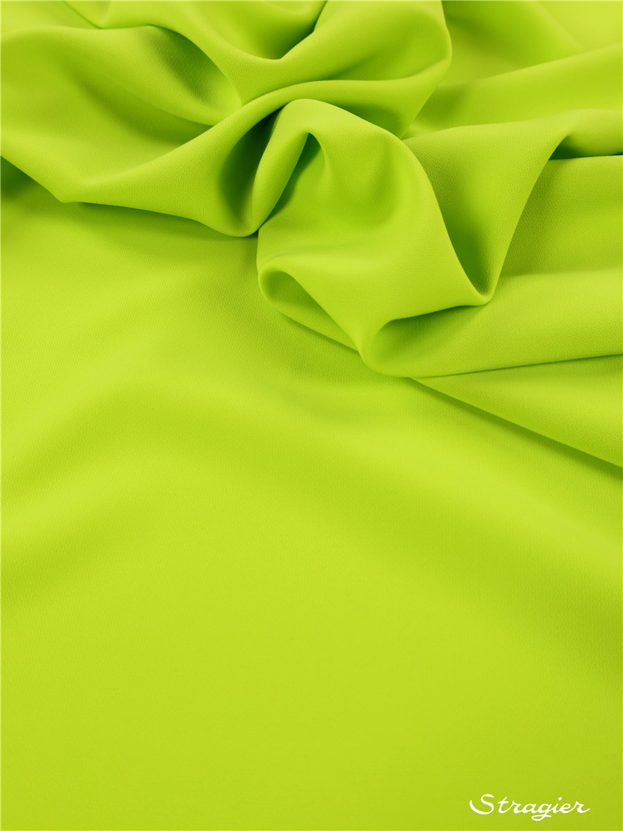 Crêpe lourd infroissable stretch - Uni - Vert Printemps