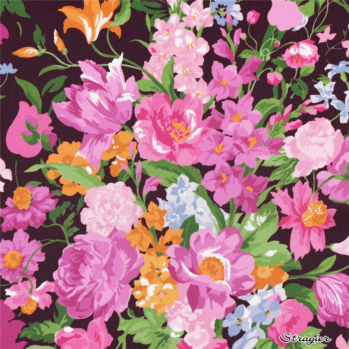 Liberty Silk Crepe de Chine - Bouquet Carnival - Leda