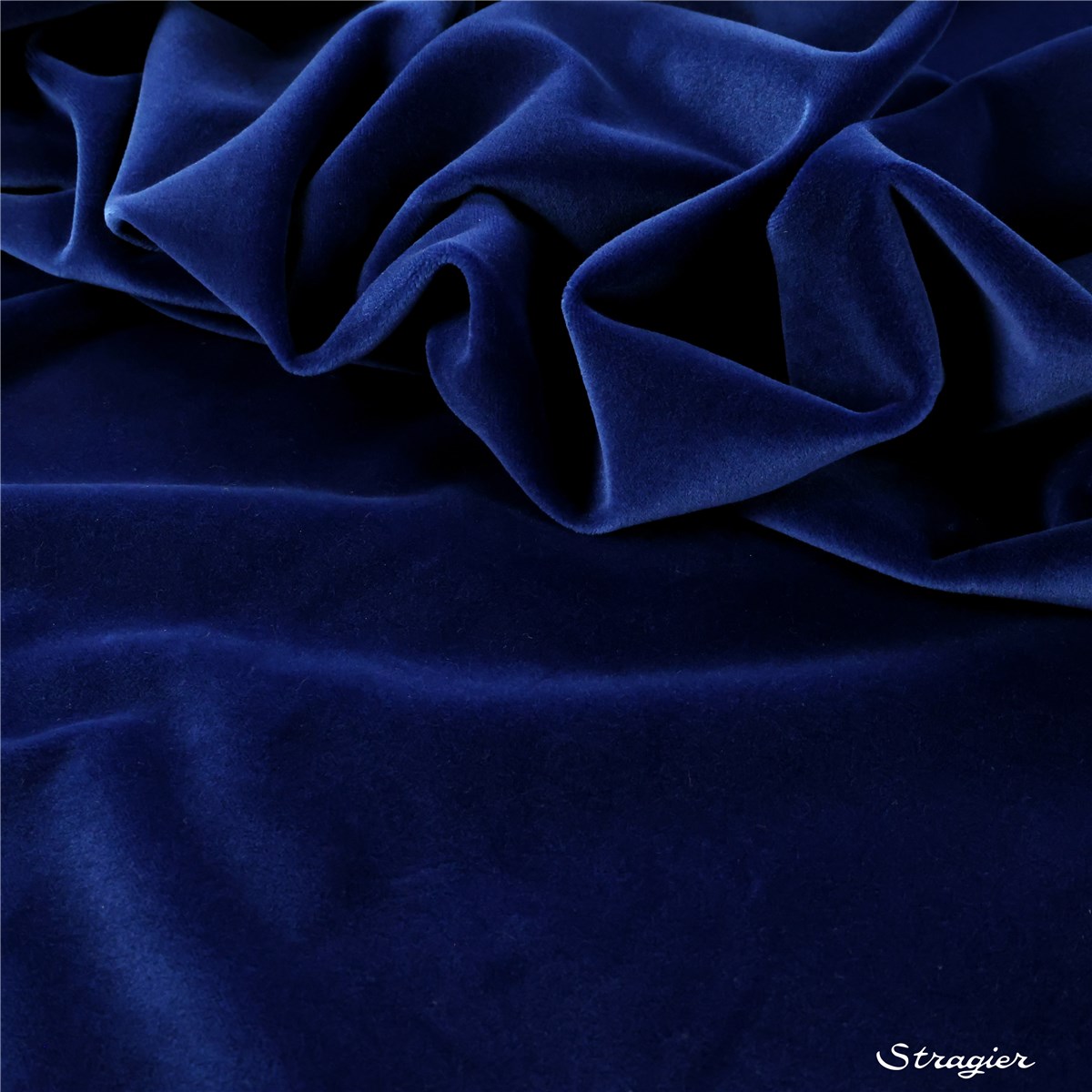 Velours lisse - stretch - Uni - Blue Velvet 